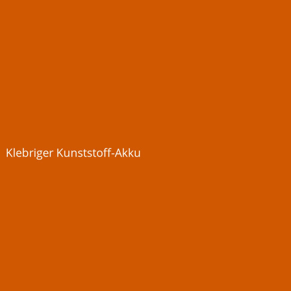 Klebriger Kunststoff-Akku